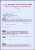 NU 185 Medical Surgical Nursing II Exam 2 Exam 2&NewLine;Practice Questions & Rationales 2026 2&comma; Exams of&NewLine;Nursing