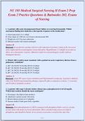 NU 185 Medical Surgical Nursing II Exam 2 Master&NewLine;Set Exam 2 Practice Questions & Rational&comma; Exams of&NewLine;Nursing