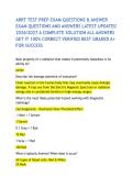 ARRT TEST PREP EXAM QUESTIONS & ANSWER EXAM QUESTIONS AND ANSWERS LATEST UPDATED 2026&sol;2027 A COMPLETE SOLUTION ALL ANSWERS GET IT 100&percnt; CORRECT VERIFIED BEST GRADED A&plus; FOR SUCCESS