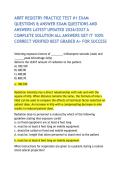 ARRT REGISTRY PRACTICE TEST &num;1 EXAM QUESTIONS & ANSWER EXAM QUESTIONS AND ANSWERS LATEST UPDATED 2026&sol;2027 A COMPLETE SOLUTION ALL ANSWERS GET IT 100&percnt; CORRECT VERIFIED BEST GRADED A&plus; FOR SUCCESS