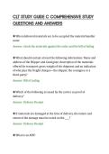 CLT STUDY GUIDE C COMPREHENSIVE STUDY&NewLine;QUESTIONS AND ANSWERS&NewLine;
