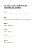 CLT STUDY GUIDE C ESSENTIAL STUDY&NewLine;QUESTIONS AND ANSWERS