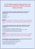 NU 185 Medical Surgical Nursing II Exam 3 & 4&NewLine;Bundled Exams 2026 2027 UPDATE Actual Que&comma;&NewLine;Exams of Nursing