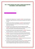 TNCC - TRAUMA NURSING CORE COURSE &vert; VERIFIED EXAM QUESTIONS AND ANSWERS - LATEST VERSION 2026&sol;2027&NewLine;&NewLine;&NewLine;