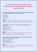NU 185 Medical Surgical Nursing II Exam 3&NewLine;Comprehensive Assessment Exam 3 Practice Questi&comma;&NewLine;Exams of Nursing