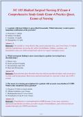 NU 185 Medical Surgical Nursing II Exam 4&NewLine;Comprehensive Assessment Exam 4 Practice Questi&comma;&NewLine;Exams of Nursing&NewLine;
