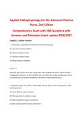 Applied Pathophysiology for the Advanced Practice Nurse&comma; 2nd Edition&NewLine;Comprehensive Exam with 200 Questions with Answers and Rationales latest update 2026&sol;2027