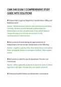 CMN 548 EXAM 1 COMPREHENSIVE STUDY&NewLine;GUIDE WITH SOLUTIONS&NewLine;