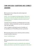 CMN 548 EXAM 1 QUESTIONS AND CORRECT&NewLine;ANSWERS
