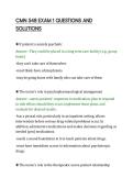 CMN 548 EXAM 1 QUESTIONS AND&NewLine;SOLUTIONS