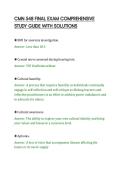 CMN 548 FINAL EXAM COMPREHENSIVE&NewLine;STUDY GUIDE WITH SOLUTIONS&NewLine;