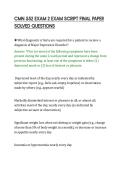 CMN 552 EXAM 2 EXAM SCRIPT FINAL PAPER&NewLine;SOLVED QUESTIONS