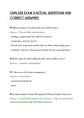CMN 552 EXAM 3 ACTUAL QUESTIONS AND&NewLine;CORRECT ANSWERS&NewLine;