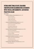 NYSED New York State Teacher &NewLine;Certification Examination&colon; Students &NewLine;with Visual Impairments&mdash;Advanced &NewLine;Practice Exam 