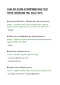 CMN 552 EXAM 3 COMPREHENSIVE TEST&NewLine;PAPER QUESTIONS AND SOLUTIONS&NewLine;