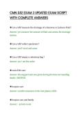CMN 552 EXAM 3 UPDATED EXAM SCRIPT&NewLine;WITH COMPLETE ANSWERS&NewLine;