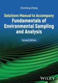 Solutions Manual to Accompany Fundamentals of Environmental Sampling and Analysis 2nd Edition by Chunlong Zhang ISBN&colon; 978-1394241668 COMPLETE GUIDE ALL CHAPTERS COVERED 100&percnt; VERIFIED A&plus; GRADE ASSURED&excl;&excl;&excl;&excl;