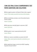 CMN 552 FINAL EXAM COMPREHENSIVE TEST&NewLine;PAPER QUESTIONS AND SOLUTIONS