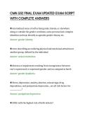 CMN 552 FINAL EXAM UPDATED EXAM SCRIPT&NewLine;WITH COMPLETE ANSWERS&NewLine;
