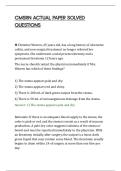 CMSRN ACTUAL PAPER SOLVED&NewLine;QUESTIONS&NewLine;