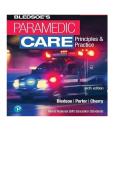 TEST BANK FOR Paramedic Care - Principles & Practice ED&period;6 Volume 1-5 by Bryan Bledsoe&comma; Robert Porter & Richard Cherry&period;ISBN&colon;9780136895299 COMPLETE GUIDE ALL CHAPTERS COVERED 100&percnt; VERIFIED  A&plus; GRADE ASSURED &excl;&excl;&excl;&excl;