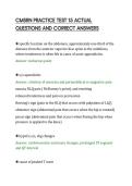 CMSRN PRACTICE TEST 15 ACTUAL&NewLine;QUESTIONS AND CORRECT ANSWERS&NewLine;