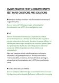 CMSRN PRACTICE TEST 15 COMPREHENSIVE&NewLine;TEST PAPER QUESTIONS AND SOLUTIONS&NewLine;
