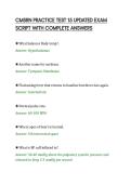 CMSRN PRACTICE TEST 15 UPDATED EXAM&NewLine;SCRIPT WITH COMPLETE ANSWERS
