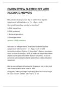 CMSRN REVIEW QUESTION SET WITH&NewLine;ACCURATE ANSWERS&NewLine;