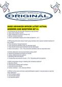 IAHSS ADVANCED OFFICER LATEST ACTUAL ANSWERS AND QUESTIONS SET A&period;pdf