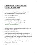 CMSRN TESTED QUESTIONS AND&NewLine;COMPLETE SOLUTIONS&NewLine;