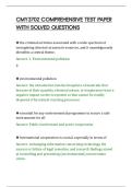 CMY3702 COMPREHENSIVE TEST PAPER&NewLine;WITH SOLVED QUESTIONS&NewLine;