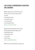 CNA EXAMS COMPREHENSIVE QUESTIONS&NewLine;AND ANSWERS