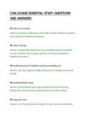 CNA EXAMS ESSENTIAL STUDY QUESTIONS&NewLine;AND ANSWERS