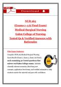 NUR 265 Exams 1-3 & Final Exam Tested Questions with Verified Answers and Rationales&colon; Medical-Surgical Nursing Complete Bundle&NewLine;&NewLine;
