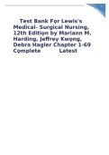 Test Bank For Lewis's Medical-Surgical Nursing 12th Edition &vert; Mariann M&period; Harding&comma; Jeffrey Kwong&comma; Debra Hagler & Courtney Reinisch &vert; ISBN 9780323789615 &vert; Chapters 1-69 Complete