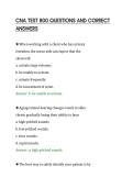 CNA TEST 800 QUESTIONS AND CORRECT&NewLine;ANSWERS