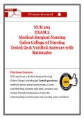NUR 265 Medical-Surgical Nursing Exam Bundle&colon; Complete Tested Questions with Verified Answers and Rationales for Exams 1&comma; 2&comma; 3&comma; and Final