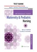 Test Bank Introductory Maternity and Pediatric Nursing 4th Edition Hatfield Kincheloe