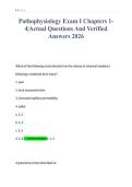 Pathophysiology Exam I Chapters 1-&NewLine;4&vert;Actual Questions And Verified&NewLine;Answers 2026
