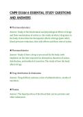 CNPR EXAM 6 ESSENTIAL STUDY QUESTIONS&NewLine;AND ANSWERS&NewLine;