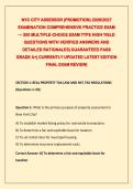 NYC CITY ASSESSOR &lpar;PROMOTION&rpar; 20262027 EXAMINATION COMPREHENSIVE PRACTICE EXAM &mdash; 200 MULTIPLE-CHOICE EXAM TYPE HIGH YIELD QUESTIONS WITH VERIFIED ANSWERS AND DETAILED RATIONALES&vert; GUARANTEED PASS GRADE A&plus;&vert; CURRENTLY UPDATED LATEST EDITION FINAL EXA