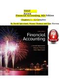 Test Bank For Financial Accounting 6th Edition &vert; David Spiceland&comma; Wayne Thomas & Don Herrmann &vert; ISBN 9781260786521 &vert; Chapters 1-12