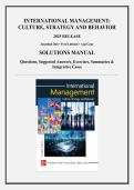 International Management&colon; Culture&comma; Strategy and Behavior 2025 Release Solutions Manual &vert; 14 Chapters &vert; Questions&comma; Answers&comma; Cases & Summaries &vert; Doh&comma; Luthans & Gaur&comma; 12th Edition International Management