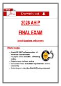 2026 AHIP Final Exam&colon; Actual Questions and Answers with Expert Rationales for Medicare Certification&NewLine;&NewLine;