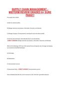 SUPPLY CHAIN MANAGEMENT - &NewLine;MIDTERM REVIEW GRADED A&plus; SURE &NewLine;PASS&excl;&excl;&excl; 