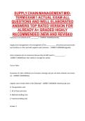 SUPPLYH&NewLine;CHAINH&NewLine;MANAGEMENTH&NewLine;MID&NewLine;TERMH&NewLine;EXAMH&NewLine;1 ACTUAL EXAM ALL &NewLine;QUESTIONS AND WELL ELABORATED &NewLine;ANSWERS TOP RATED VERSION FOR &NewLine;ALREADY A&plus; GRADED HIGHLY &NewLine;RECOMMENDED &vert;NEW AND REVISED &NewLine;