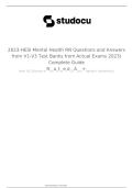 2023 HESI MENTAL HEALTH RN QUESTIONS AND ANSWERS V1&ndash;V3 COMPLETE GUIDE