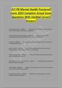 ATI PN Mental Health Proctored&NewLine;Exam 2023 Complete Actual Exam&NewLine;Questions With Verified Correct&NewLine;Answers