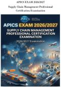 APICS EXAM 2026&sol;2027&NewLine;Supply Chain Management Professional&NewLine;Certification Examination